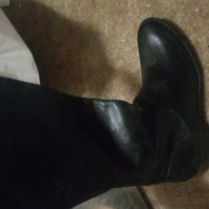 Black boots knee high 7 and a half size Melissa stud brand new